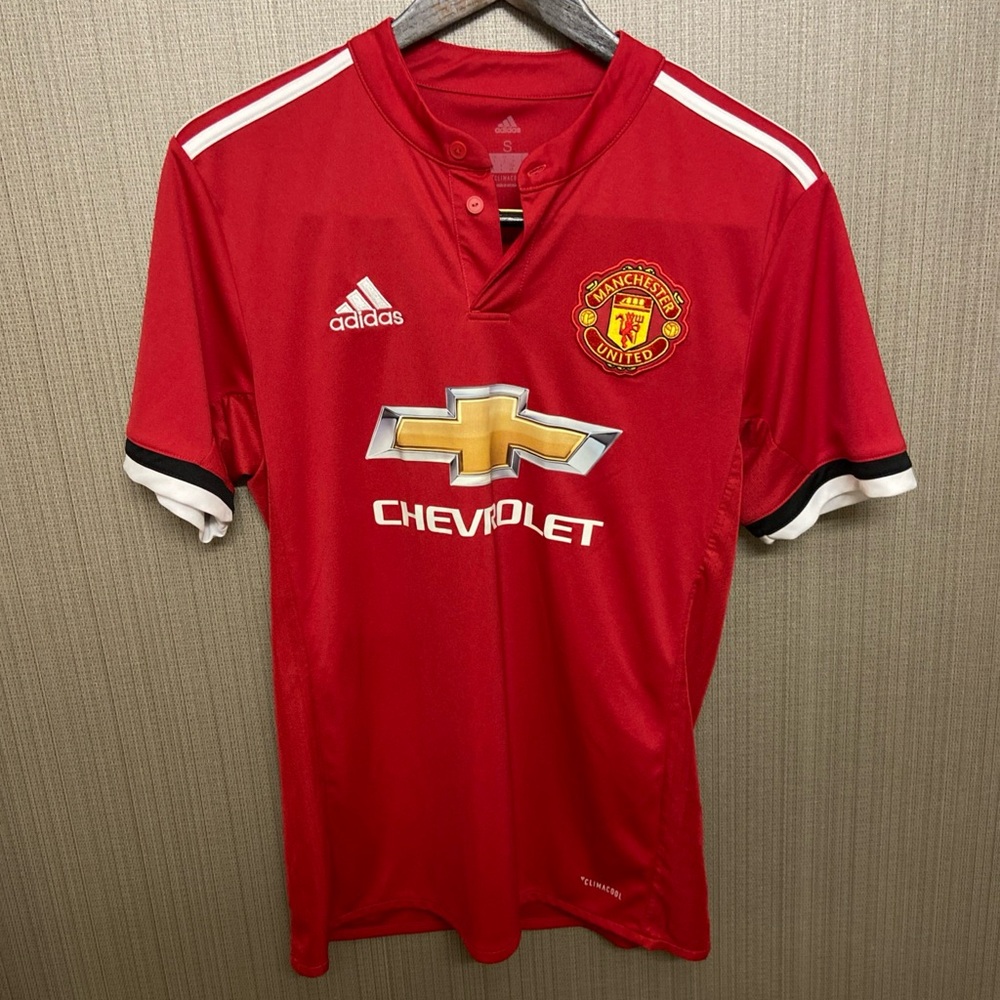 adidas Manchester United Red Home Jersey with White Accents